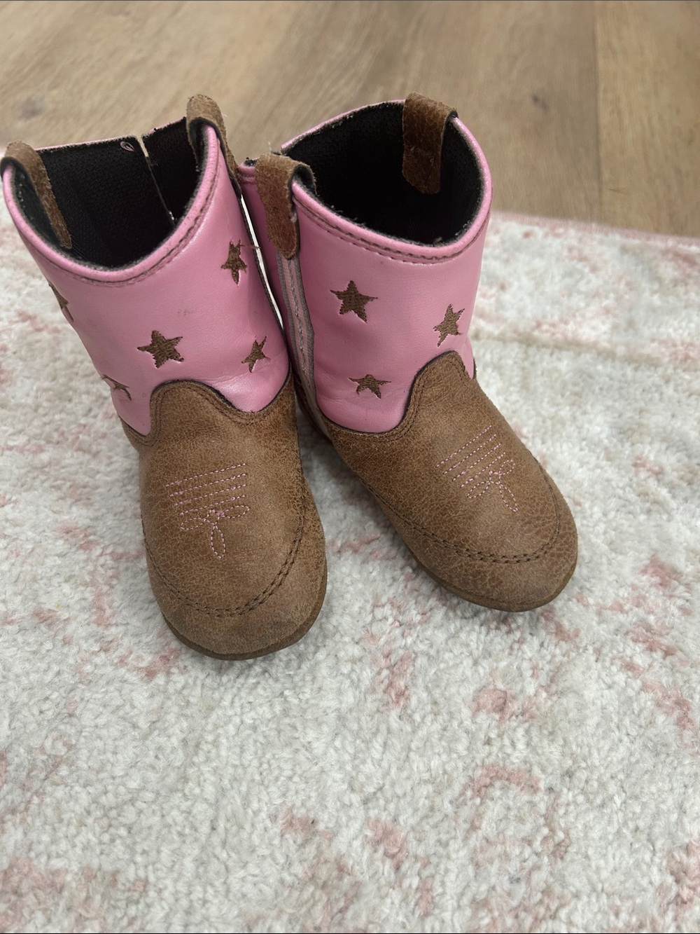 Boot Barn Pink & Brown Cowgirl Boots